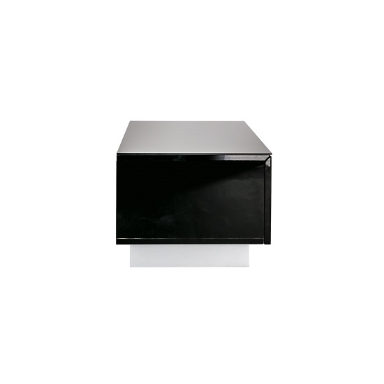 Crick LCD TV Stand Small In Black With Glass Door_3