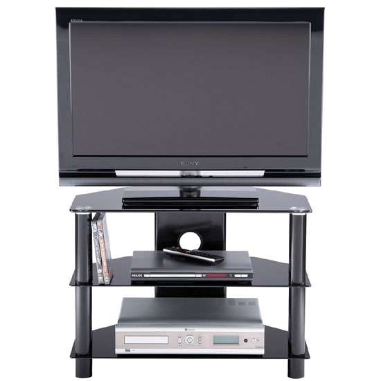 Read more about Essential medium sized black tv stand with 2 shelf