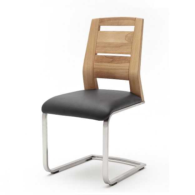 E black pu KB chair - Choosing Stylish Chairs For A Simple Glass Dining Table For 6