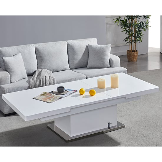 Elgin Extending High Gloss Coffee To Dining Table In White_3