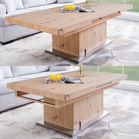 Read more about Elgin extending wooden coffee in to dining table in sonoma oak