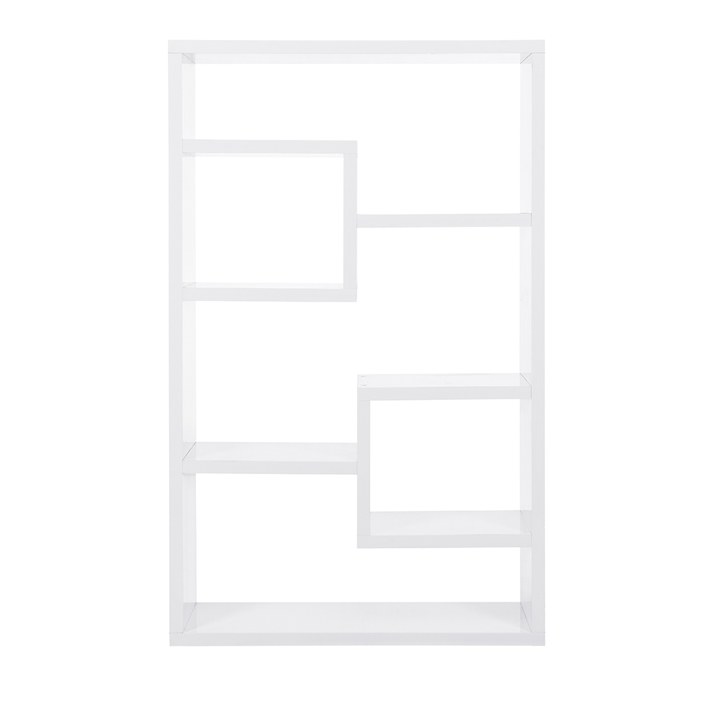 Escala Wide High Gloss Display Shelving Unit In White