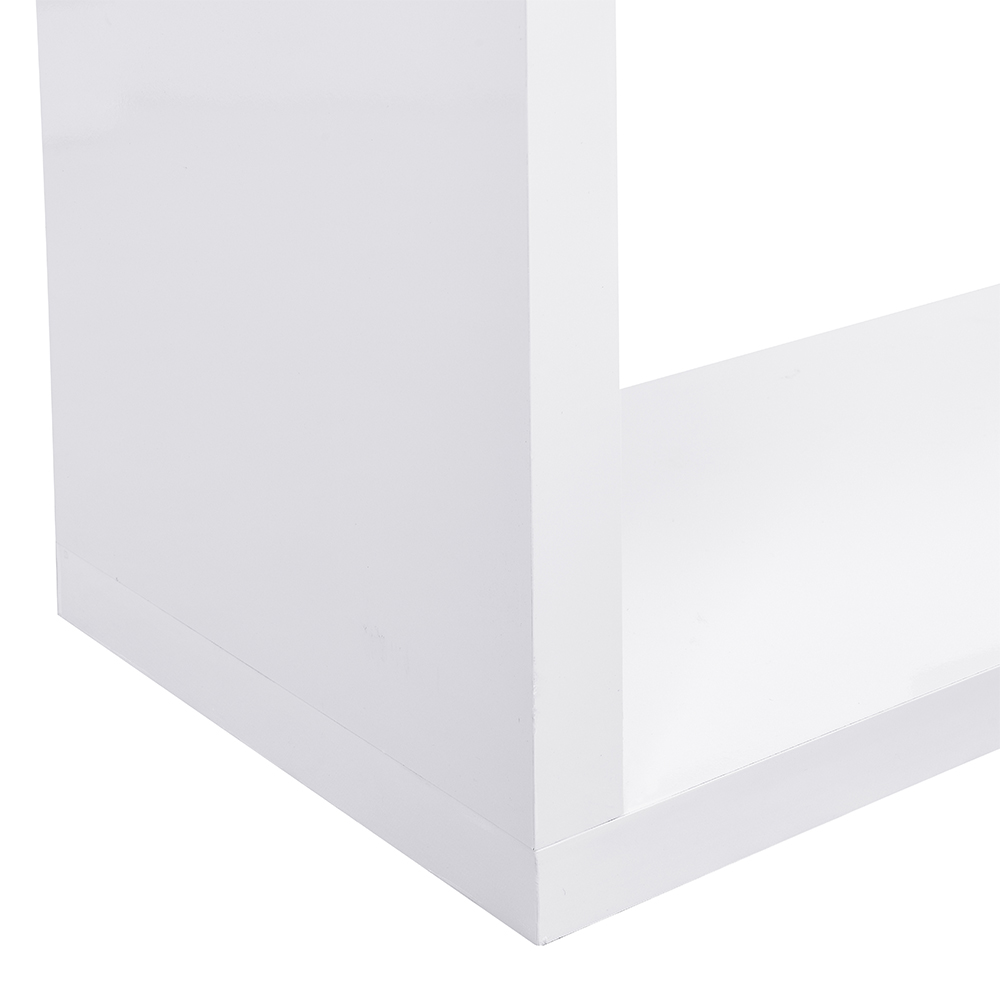 Escala Wide High Gloss Display Shelving Unit In White