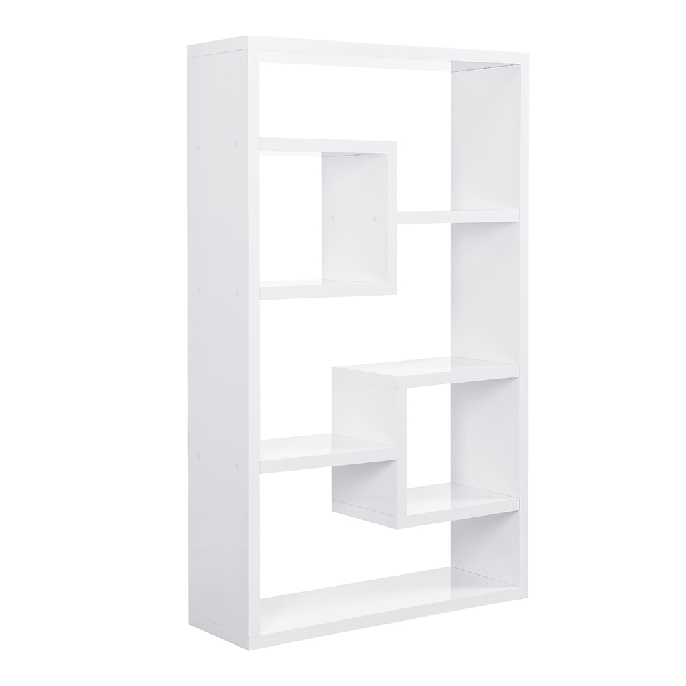 Escala Wide High Gloss Display Shelving Unit In White