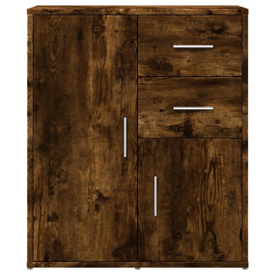 Exeter Wooden Sideboard With 2 Doors 2 Drawers In Smoked Oak