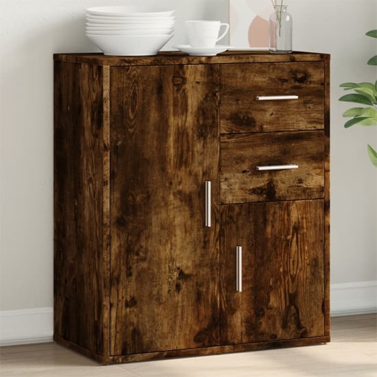 Read more about Exeter wooden sideboard with 2 doors 2 drawers in smoked oak