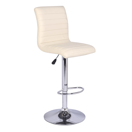 FW735C - 7 Cream Leather Dining Chairs That Will Look Good With Wooden Dining Tables