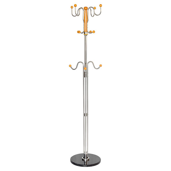 Modern Coat Stand With Light Wood Effect Hangers In Chrome | Furniture ...