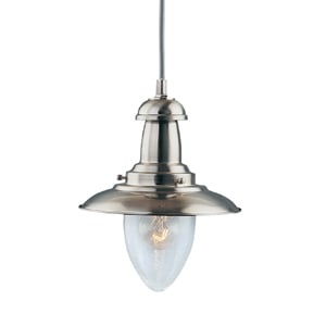 Photo of Baby fisherman satin silver pendant lamp