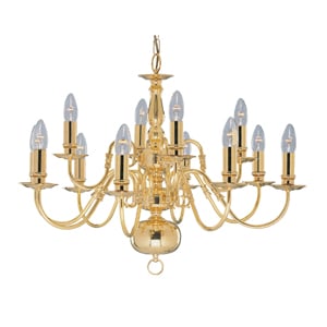 Flemish Antique Brass Ceiling Light 1019 12PB - 7 Examples On How Chandeliers Work Effectively In The Kitchen