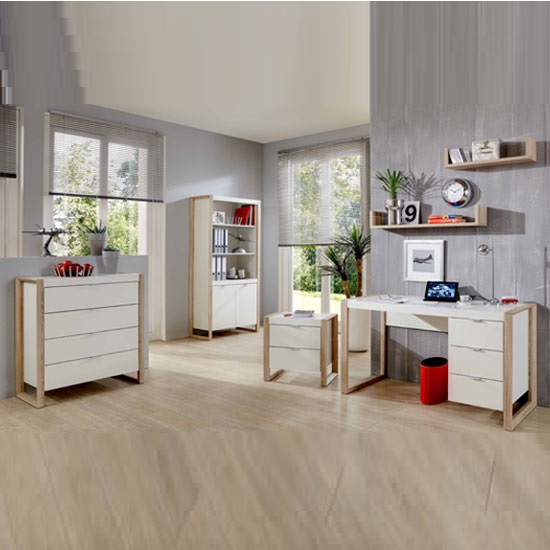 Frame Pear White And Oak Office Furniture Collection