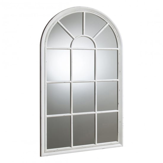 Fulham Wall Mirror In White With Window Pane Design_2