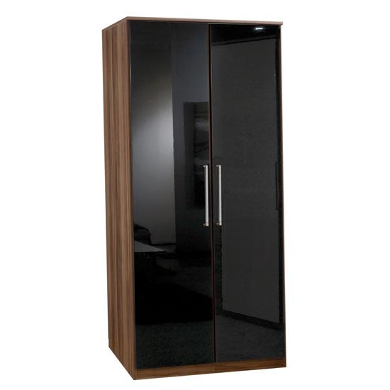 Photo of Gastineau 2 door wardrobe in walnut and black