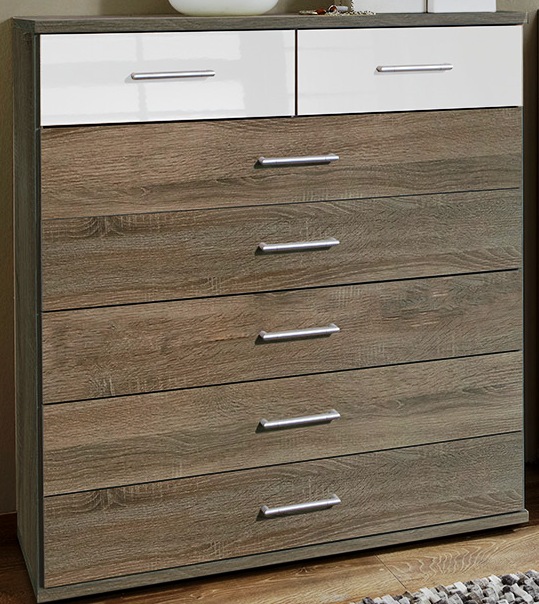 Read more about Gastineau 5+2 drawer chest in montana oak and white