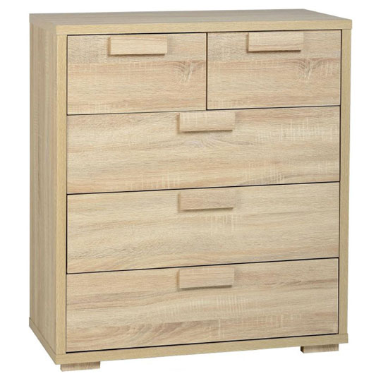 Calligaris 3+2 Drawer Chest In Sonoma Oak Finish