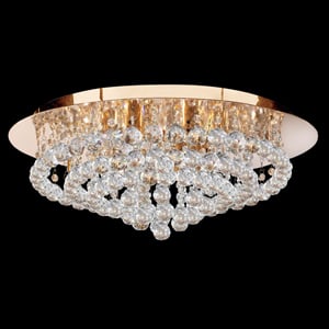 Photo of Hanna semi flush gold finish 8 light ceiling light