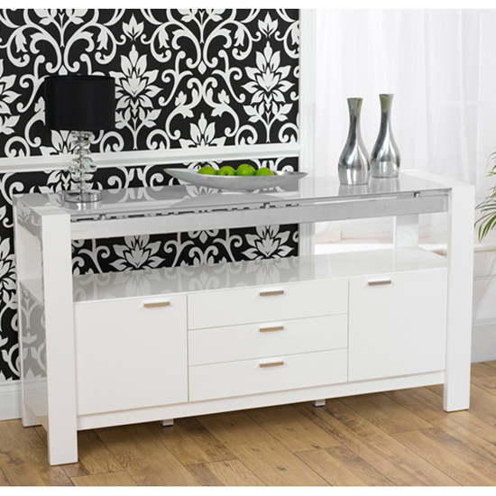 High Gloss Cannes White Sideboard3 - 6 Astonishing Dining Room Decoration Patterns