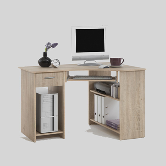 Read more about Felix home office wooden corner computer desk in oak