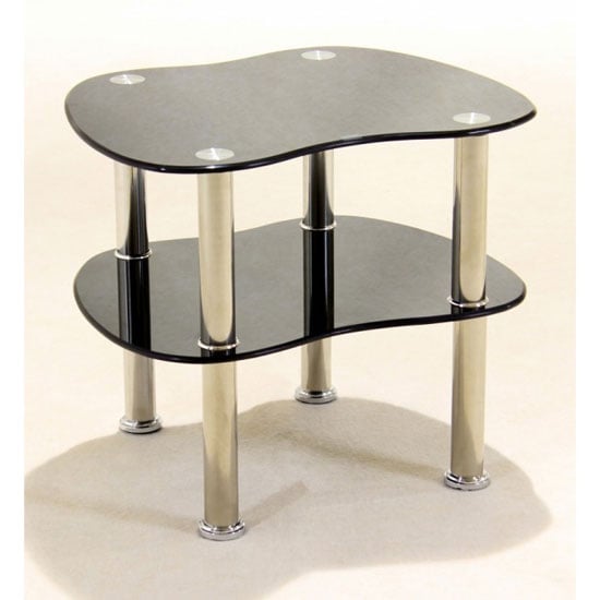 Read more about Hudson 2 tier black glass side table