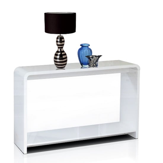 Toscana Console Table In White High Gloss_2