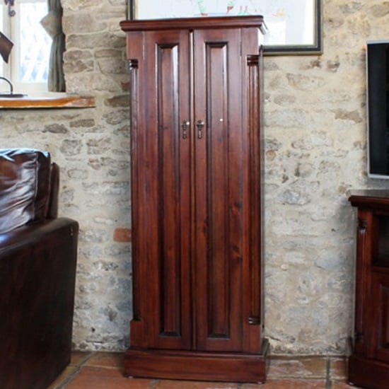 Read more about Belarus mahogany cd and dvd storage cupboard with 2 doors