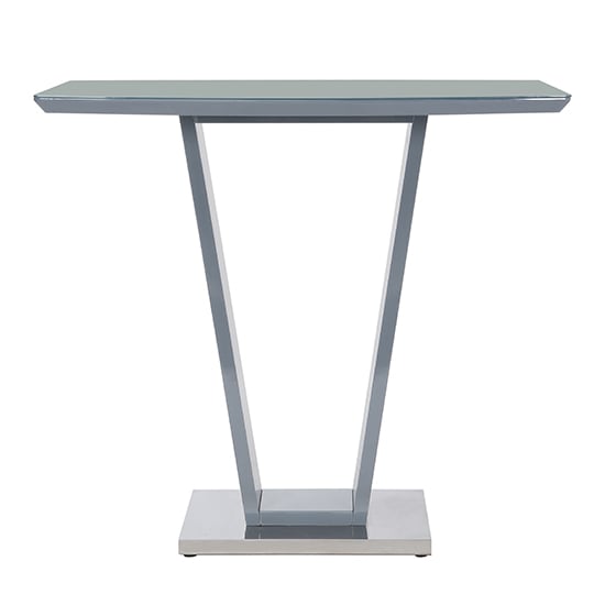 Ilko Rectangular Glass Top High Gloss Bar Table In Grey_2