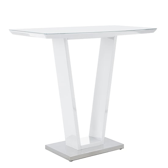 Ilko Rectangular Glass Top High Gloss Bar Table In White_3