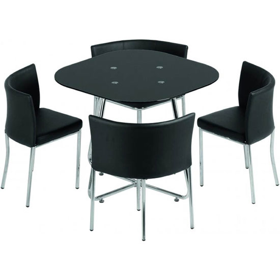 Islington Stowaway Glass Dining Set 21798 Furniture in