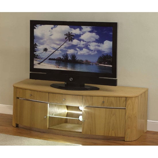 Janny LCD TV Stand In Oak With Concealed LED Lights