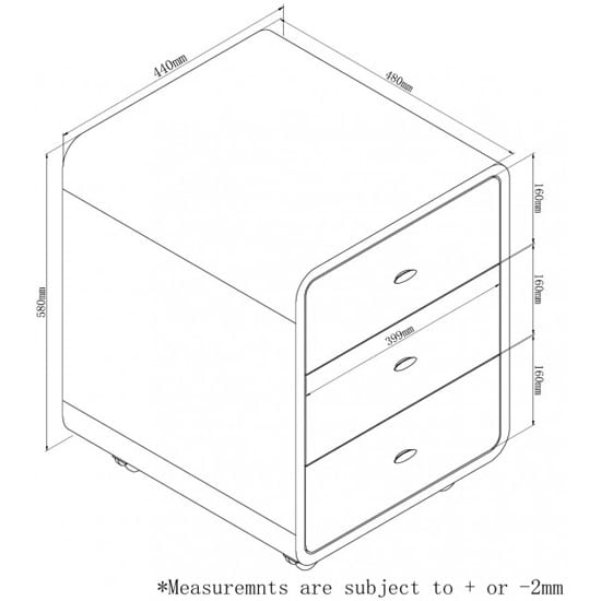 Cohen Office Pedestal In Oak With 3 Drawers_2