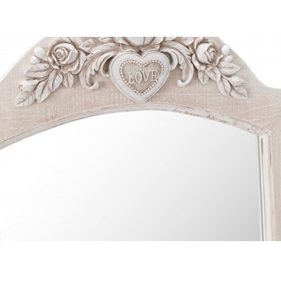 Jedburgh Cheval Floor Mirror In White And Distressed Effect Wooden_3