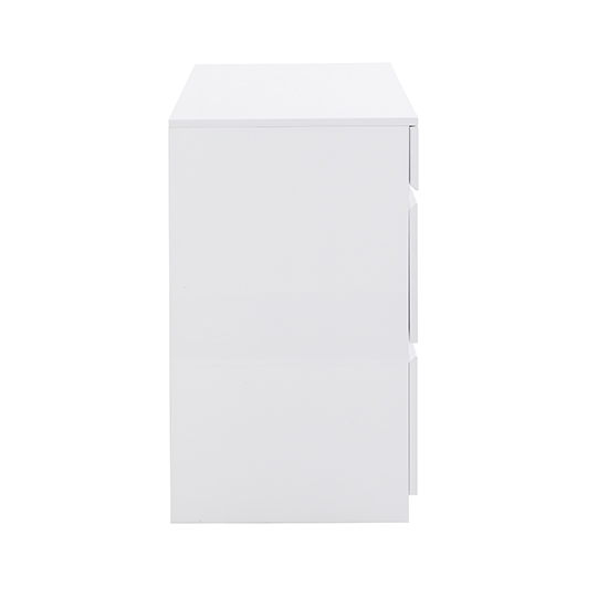 Jenson High Gloss Dressing Table With 6 Drawers In White