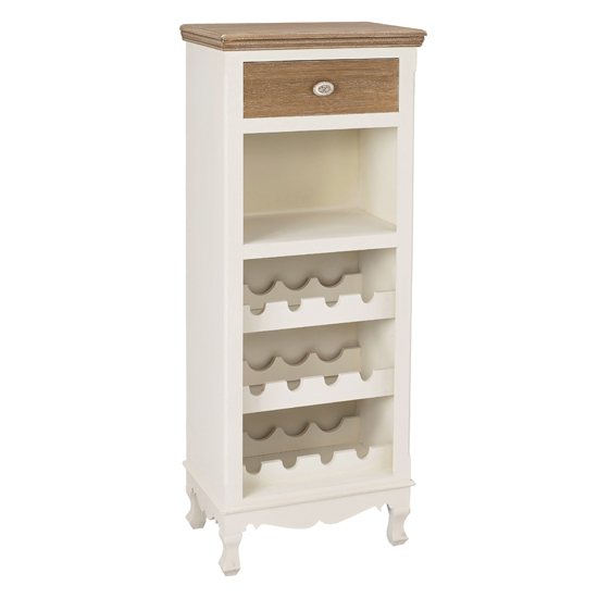 Read more about Juliet wooden wine rack in white and cream