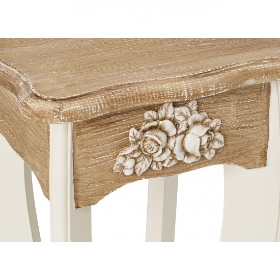 Jedburgh Plant Stands In Cream And Distressed Wooden Effect_3