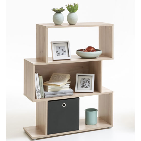Kubi2 Shelving Unit In Le Beech With 3 Compartments
