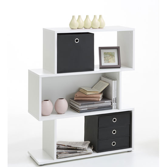 Kubi2 Shelving Unit In White With 3 Compartments Furniture in Fashion
