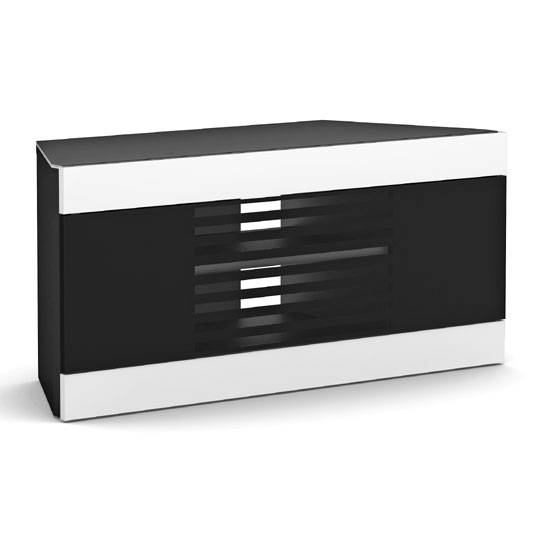 LI110 06 B&W - 4 Impressive Advantages Of A Black Corner TV Cabinet With Glass Doors