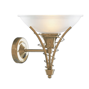 Linea Antique Brass Twist Wall Lamp