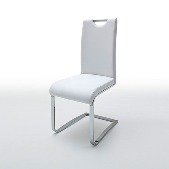 Louis Metal Swinging White Dining Chair