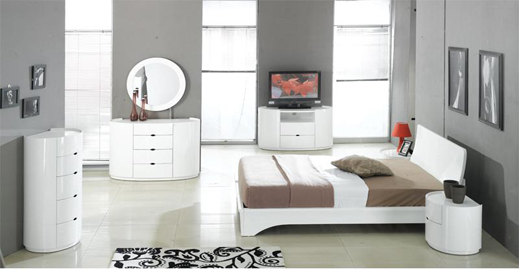 Laura TV Stand For Bedroom In High Gloss White