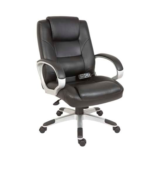 Photo of Daren home office chair in black pu leather and massage function