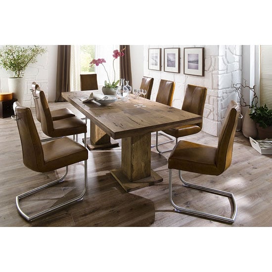 Mancinni 10 Seater Wooden Dining Table With Flair Dining 