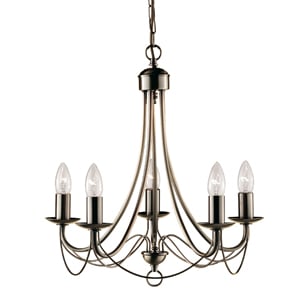 Read more about Maypole 5 lamp classically styled antique brass ceiling light