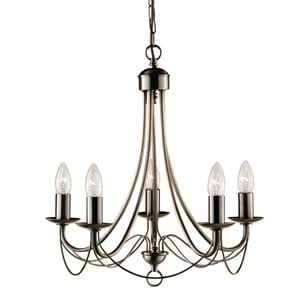 Read more about Maypole 5 lamp classically styled antique brass ceiling light