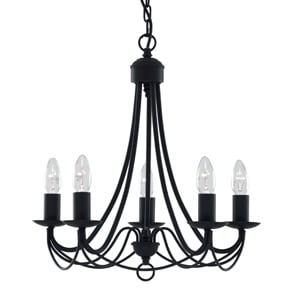 Read more about Maypole matt black 5 lamp ceiling light