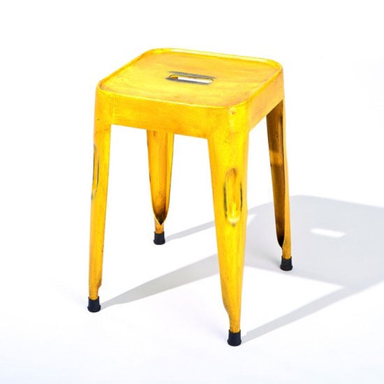 Melange Stackable Metal Stool In Yellow Furniture in Fashion