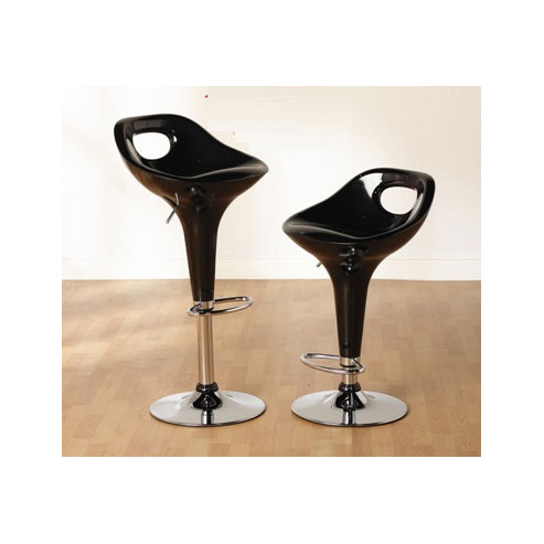 MIAMI BARCHAIR BLACK - Backless Bar Stools, For Use In Theme Decors