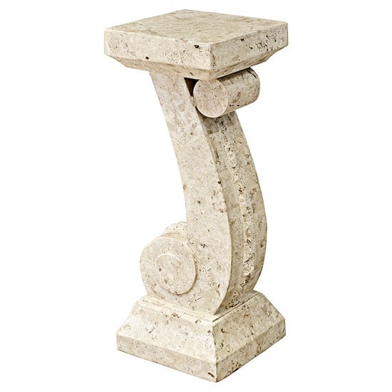 Johanna Small Pedestal In Mactan Stone