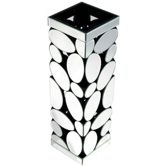 Product photograph of Rosie Vase Large In Silver With Pebble Pattern Mirror from Furniture in Fashion