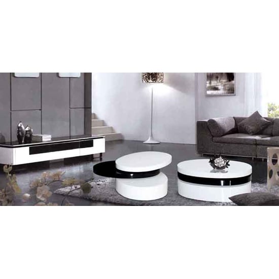 Mayfair Black and White Coffee Table - Add more functionality to a living room by buying coffee tables with matching end tables.